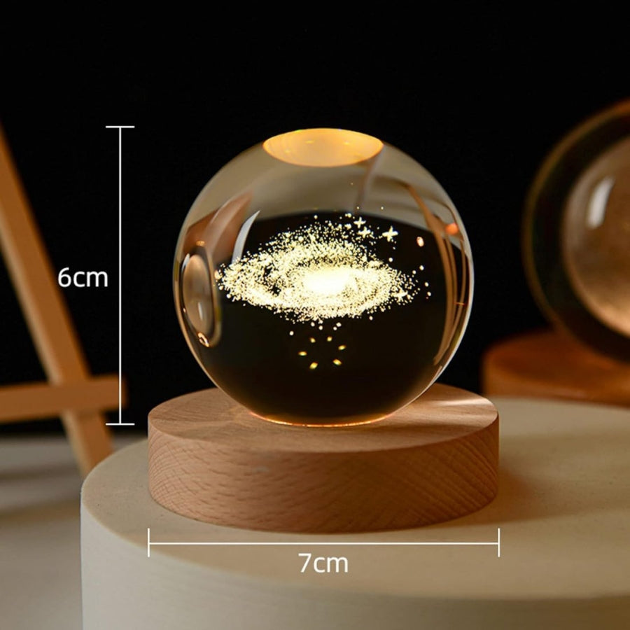 Lampara Bola De Cristal Luz Nocturna 6cm