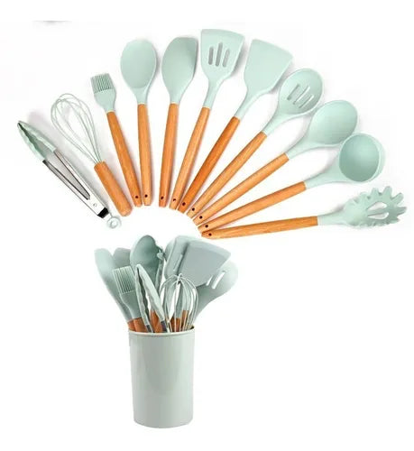 Set De 12 Utensilios De Cocina Silicona